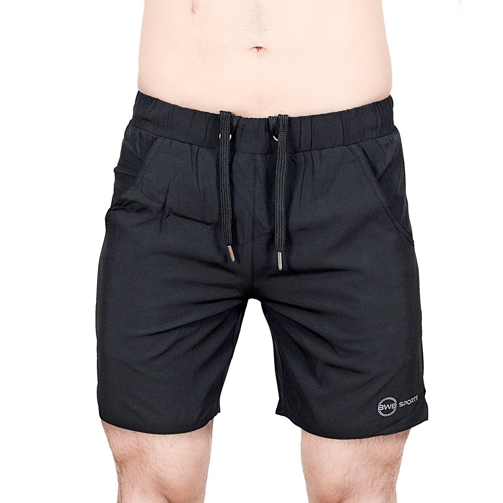 Men's Black top and White Striped Umpire Hot Topic Shorts