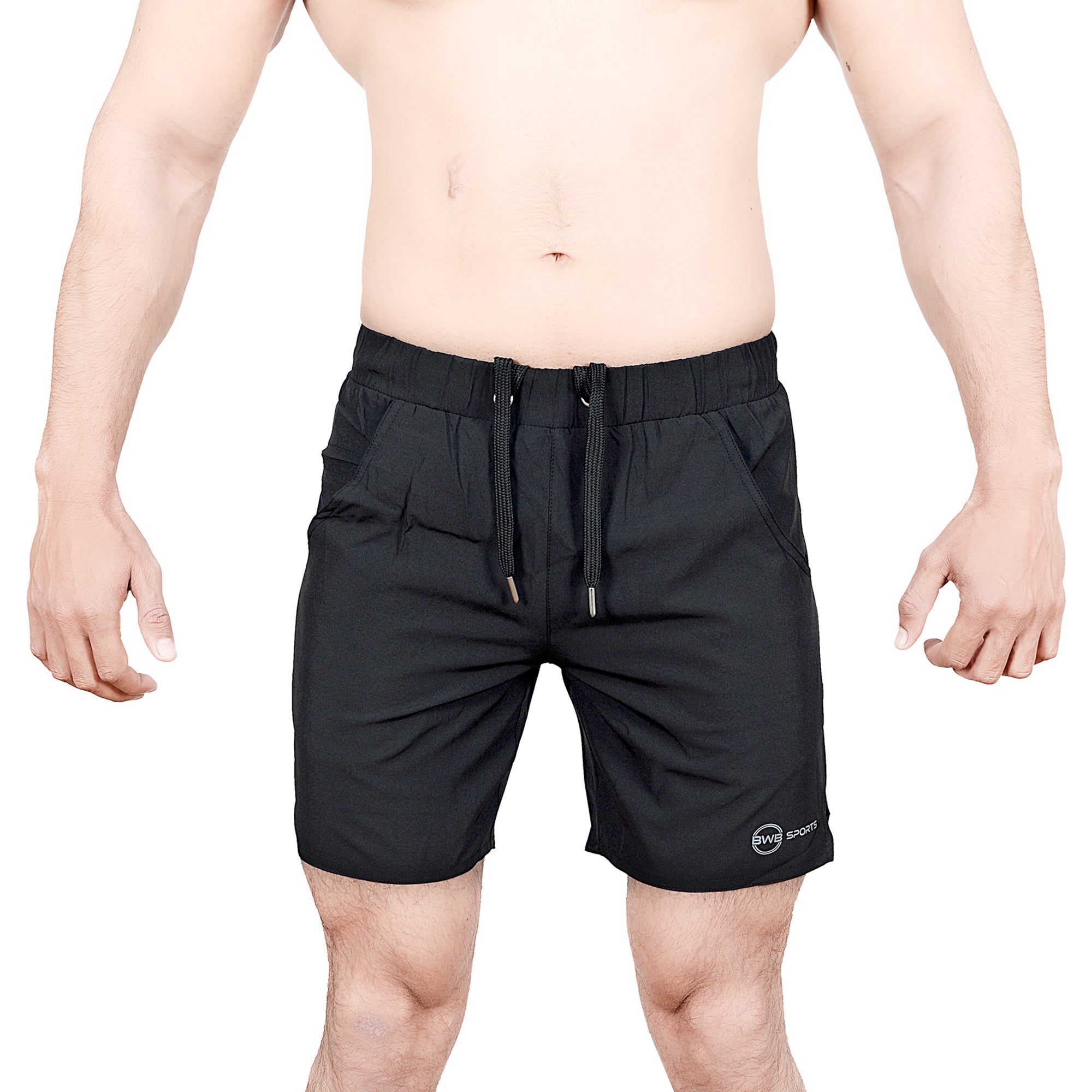 BWB Men's Black Sports Shorts