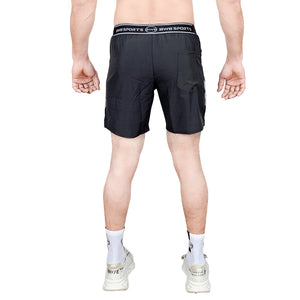 BWB Men's Black Sports Shorts