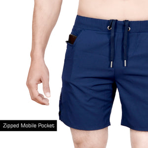 BWB Men's Navy Blue Sports Shorts