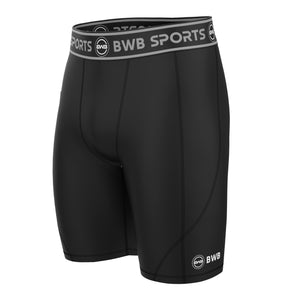 BWB Men's Black Compression Shorts