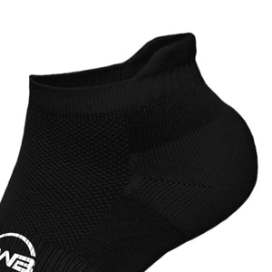 BWB 3 Pairs Black No Show Running Socks