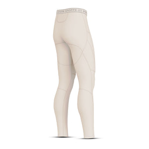 BWB Men's Beige Compression Baselayer Leggings