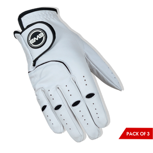 BWB Men's White / Black Right Hand Golf Glove