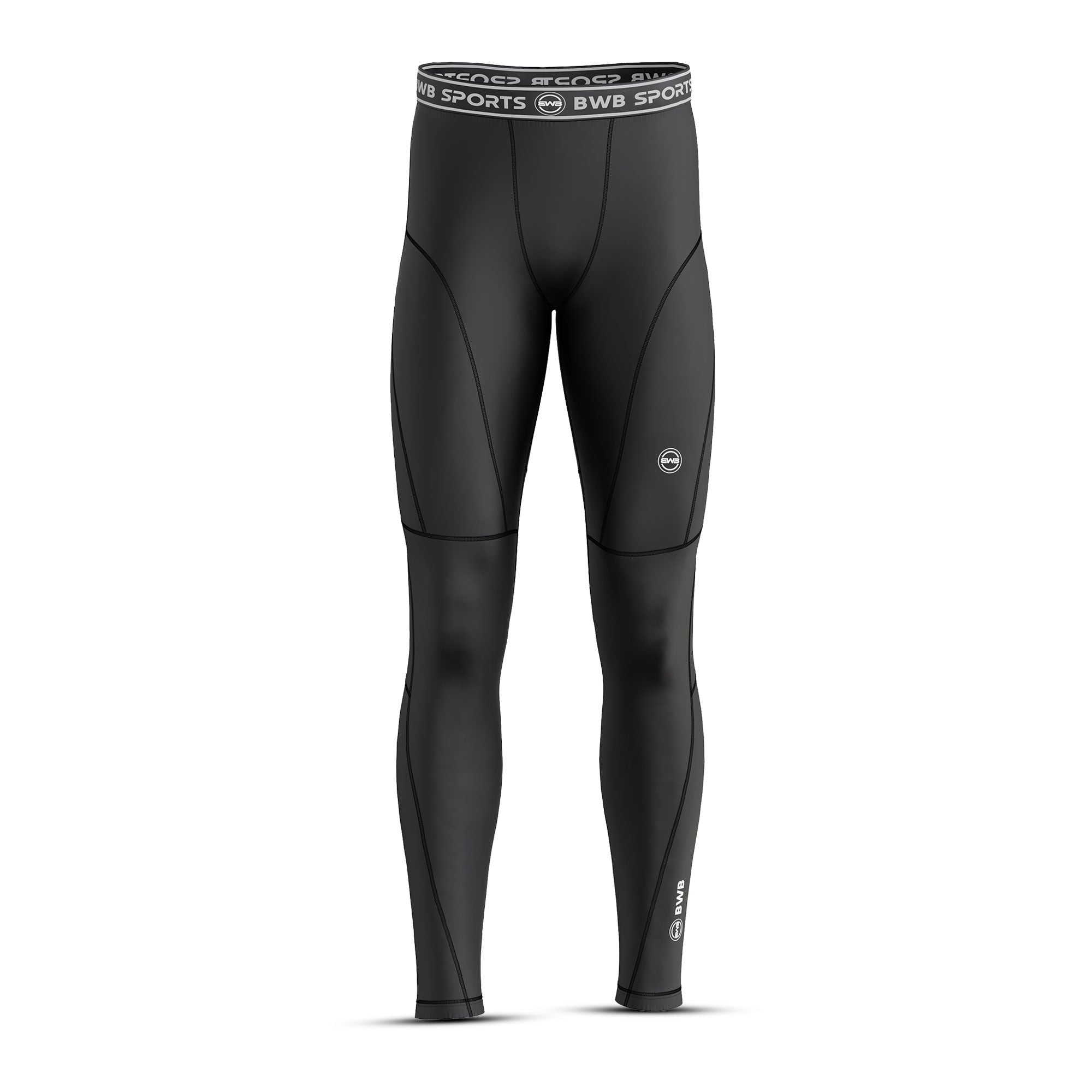 BWB Men's Black Compression Baselayer Leggings