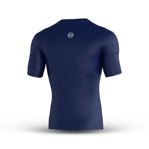 BWB Men's Navy Blue Compression Top Short Sleeve