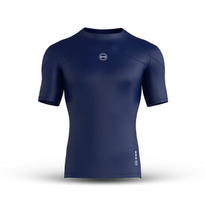 BWB Men's Navy Blue Compression Top Short Sleeve