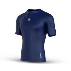 BWB Men's Navy Blue Compression Top Short Sleeve