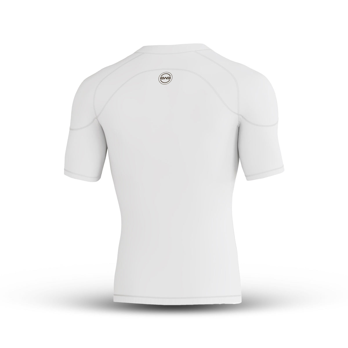 BWB Men's White Compression Top Short Short Sleeve