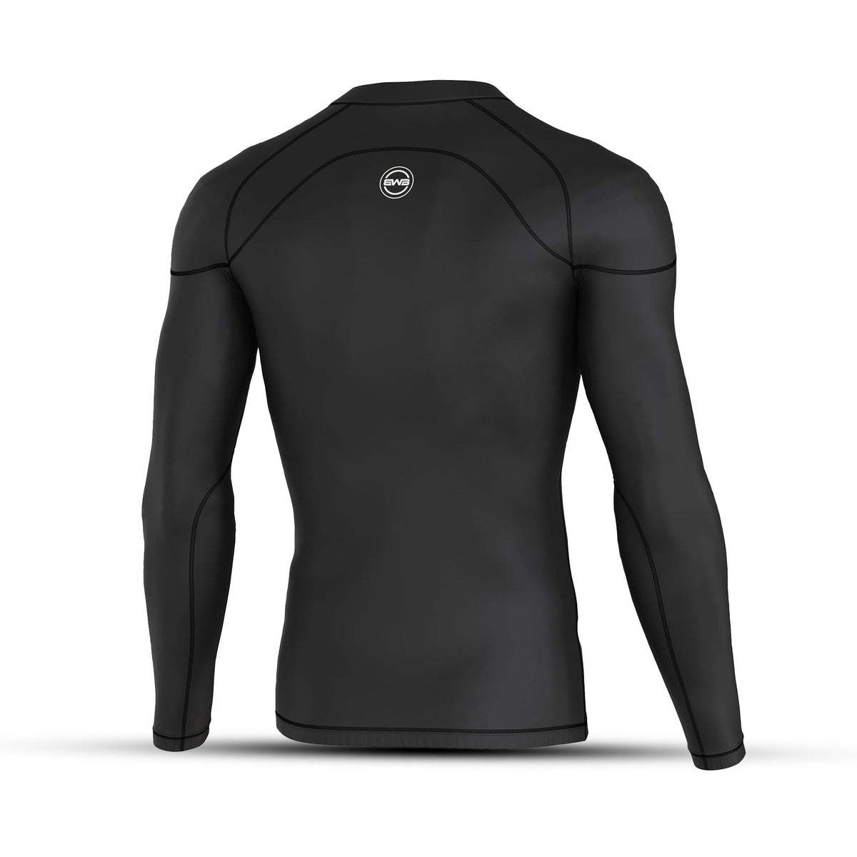 BWB Men's Black Long Sleeve Baselayer Compression Shirt