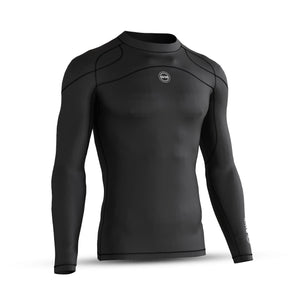 BWB Men's Black Long Sleeve Baselayer Compression Shirt