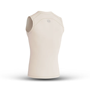 BWB Men's Beige Compression Top Sleeveless