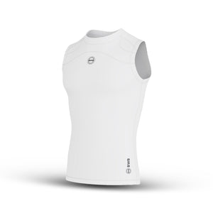 BWB Men's White Compression Top Sleeveless