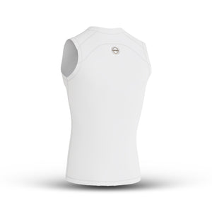 BWB Men's White Compression Top Sleeveless