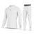 BWB Men's White Long Sleeve Baselayer Compression Shirt & Leggings Set