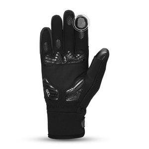 BWB Black Full Finger Gel Padded Winter Cycling Gloves