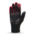 BWB Full Finger Black / Red Gel Padded Winter Cycling Gloves