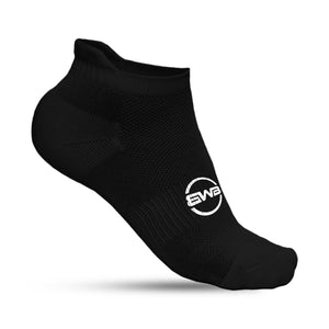 BWB 3 Pairs Black No Show Running Socks