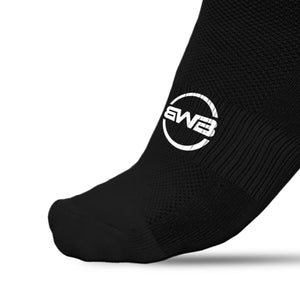 BWB 3 Pairs Black No Show Running Socks