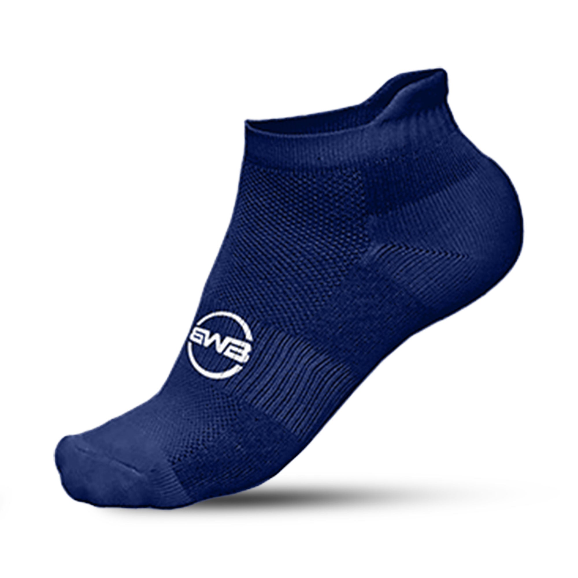 BWB 3 Pairs Blue No Show Running Socks