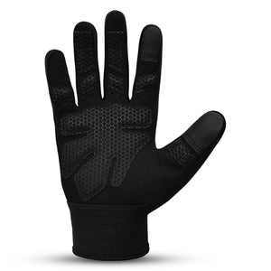 BWB Black Full Finger Hiking & Running Gloves