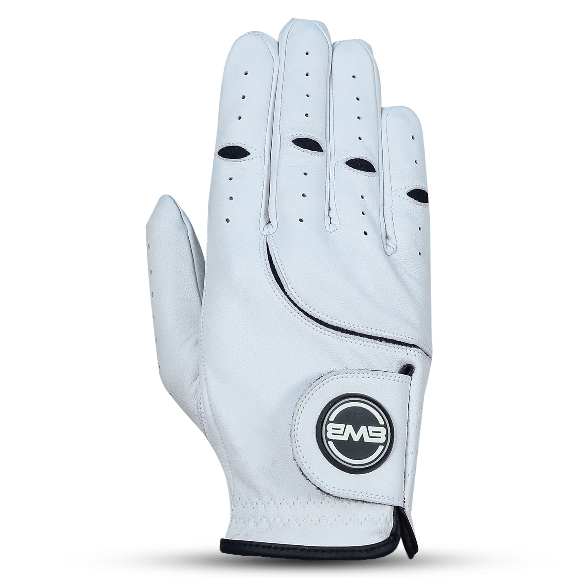 BWB Men's White / Black Right Hand Golf Glove