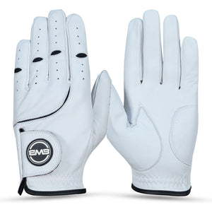 BWB Men's Left Hand Golf Glove White / Black